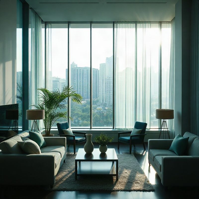 Interior claro de apartamento de alto padrão em São Paulo